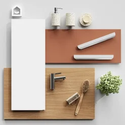 GoodHome Meuble sous vasque 1 tiroir avec poignée intégrée l.80 x H.30 x P.45 cm blanc mat Kentia