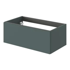 GoodHome Meuble sous vasque 1 tiroir sans poignée l.80 x H.30 x P.45 cm vert forêt Kentia