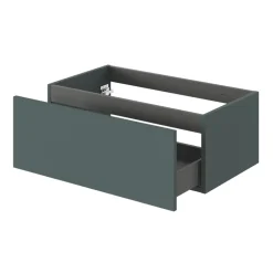 GoodHome Meuble sous vasque 1 tiroir sans poignée l.80 x H.30 x P.45 cm vert forêt Kentia