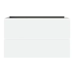 GoodHome Meuble sous vasque 2 tiroirs avec poignées intégrées l.100 x H.60 x P.45 cm blanc mat Kentia