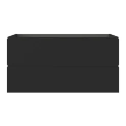 GoodHome Meuble sous vasque 2 tiroirs avec poignées intégrées l.120 x H.60 x P.45 cm noir mat Kentia* Meuble Sous-Vasque