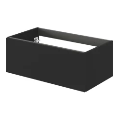 GoodHome Meuble sous vasque 1 tiroir sans poignée l.80 x H.30 x P.45 cm noir mat Kentia* Meuble Sous-Vasque