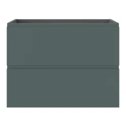GoodHome Meuble sous vasque 2 tiroirs avec poignées intégrées l.80 x H.60 x P.45 cm vert forêt Kentia