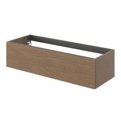 GoodHome Meuble sous vasque 1 tiroir sans poignée l.120 x H.30 x P.45 cm effet noyer Kentia* Meuble Sous-Vasque