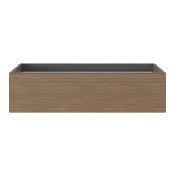 GoodHome Meuble sous vasque 1 tiroir sans poignée l.120 x H.30 x P.45 cm effet noyer Kentia* Meuble Sous-Vasque