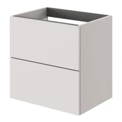 GoodHome Meuble sous vasque 2 tiroirs sans poignées l.60 x H.60 x P.45 cm beige cachemire Kentia* Meuble Sous-Vasque