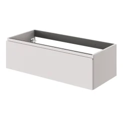 GoodHome Meuble sous vasque 1 tiroir avec poignée intégrée l.100 x H.30 x P.45 cm beige cashemire Kentia