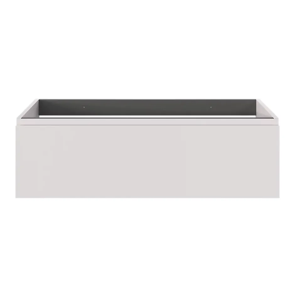 GoodHome Meuble sous vasque 1 tiroir avec poignée intégrée l.100 x H.30 x P.45 cm beige cashemire Kentia