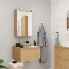 GoodHome Meuble sous vasque 1 tiroir Avela 60 cm à suspendre + plan de toilette 60 cm* Meuble Buanderie