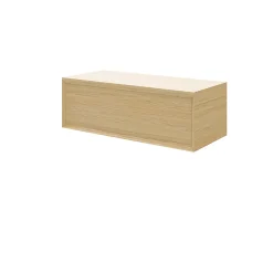GoodHome Meuble sous vasque 1 tiroir Avela 100 cm à suspendre + plan de toilette 100 cm* Meuble Buanderie