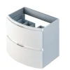 Meuble sous vasque blanc mat Vague 69 cm