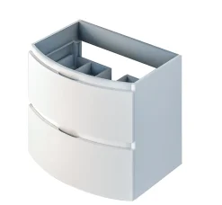Meuble sous vasque blanc mat Vague 69 cm