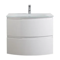 Meuble sous vasque blanc Vague 69 cm