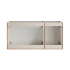 Meublorama Meuble sous vasque BRAZZA 3 portes Coloris marron congo 120 cm À poser* Meuble Sous-Vasque