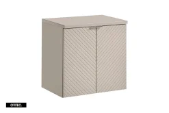 Otitec Meuble sous vasque de 60 cm - avec plan - 2 portes - DANO