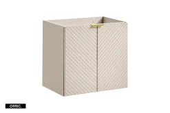 Otitec Meuble sous vasque de 60 cm - avec plan - 2 portes - DANO