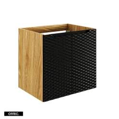 Otitec Meuble sous vasque de 90 cm - avec plan - 3 portes - SEA BLACK