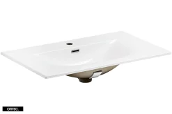 Otitec Meuble sous vasque de 90 cm - avec vasque à encastrer - 2 tiroirs - SETTA