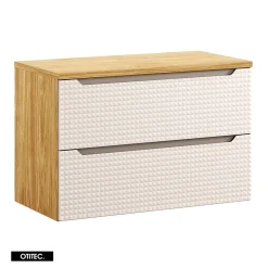 Otitec Meuble sous vasque de 90 cm - avec plan - 2 tiroirs - SETTA* Meuble Sous Lavabo
