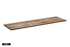 Otitec Meuble sous vasque de 120 cm - avec 2 vasques à poser - avec plan - 2 tiroirs - MINO