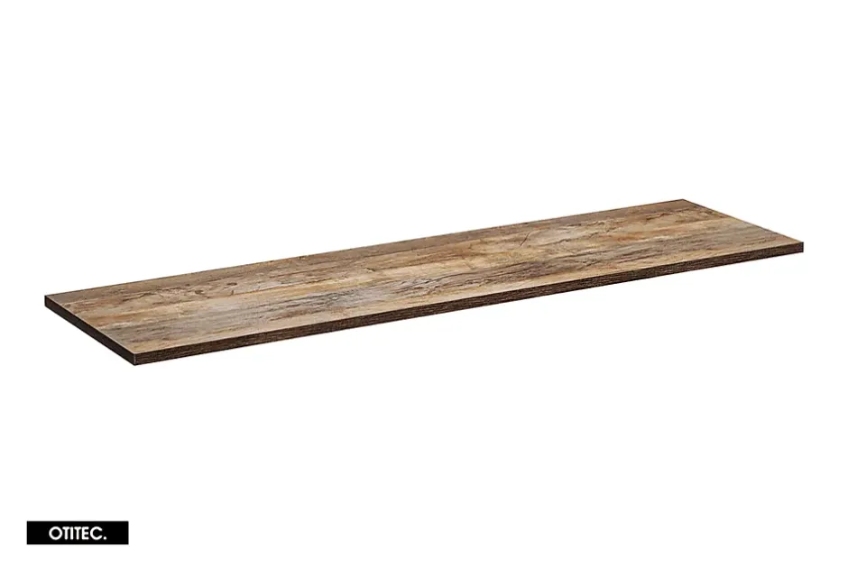 Otitec Meuble sous vasque de 120 cm - avec 2 vasques à poser - avec plan - 2 tiroirs - MINO