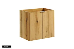 Otitec Meuble sous vasque de 50 cm - avec plan - Oak - 2 portes - VOLTA OAK* Meuble Sous Lavabo