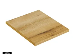 Otitec Meuble sous vasque de 50 cm - avec plan - Oak - 2 portes - VOLTA OAK* Meuble Sous Lavabo