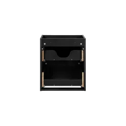 Meublorama Meuble sous vasque de salle de bain VANO 2 tiroirs Noir mat L50 x P39 x H57 cm Meuble suspendu* Meuble Sous-Vasque