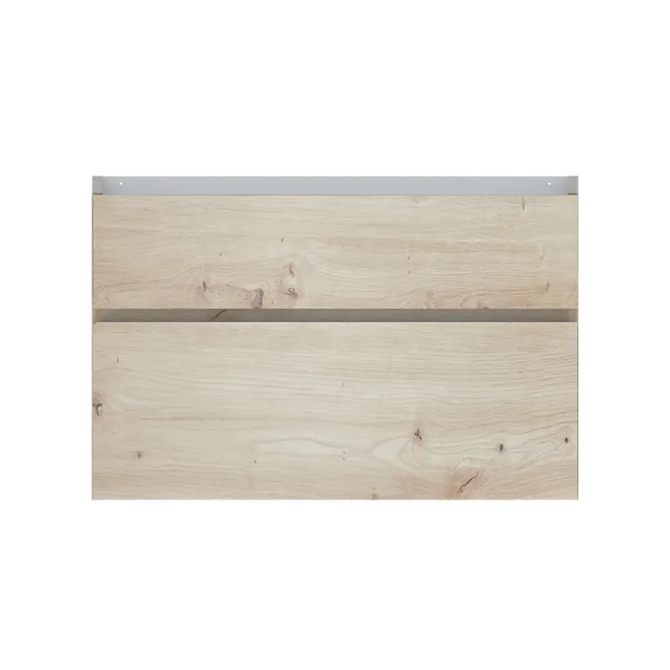 Meuble sous vasque effet chêne artisan l.90 x H.57 x P.50 cm 2 tiroirs, Calao