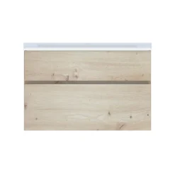 Meuble sous vasque effet chêne artisan l.90 x H.57 x P.50 cm 2 tiroirs, Calao