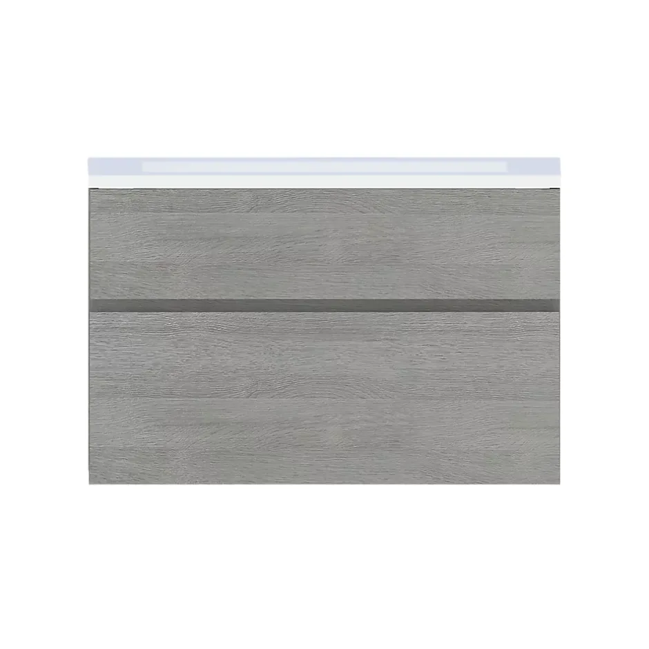 Cooke & Lewis Meuble sous vasque effet chêne clair l.90 x H.57 x P.50 cm 2 tiroirs, Calao