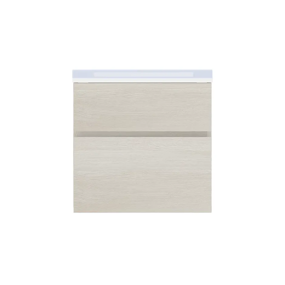 Cooke & Lewis Meuble sous vasque effet chêne l.60 cm 2 tiroirs, Calao