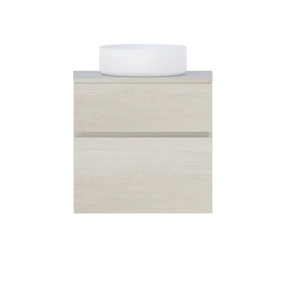Cooke & Lewis Meuble sous vasque effet chêne l.60 cm 2 tiroirs, Calao
