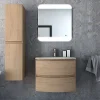 Meuble sous vasque effet bois l.69 x H.55 xP.51 cm, Vague* Meuble Sous-Vasque