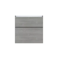 Cooke & Lewis Meuble sous vasque faible profondeur effet chêne clair l.60 cm 2 tiroirs, Calao* Meuble Buanderie|Meuble De Salle De Bains Faible Profondeur