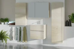 Cooke & Lewis Meuble sous vasque faible profondeur effet chêne l.60 cm 2 tiroirs, Calao* Meuble Buanderie|Meuble De Salle De Bains Faible Profondeur