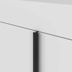 GoodHome Meuble sous vasque faible profondeur à poser avec porte-serviettes blanc l.85 x H.82 x P.36 cm, Maza