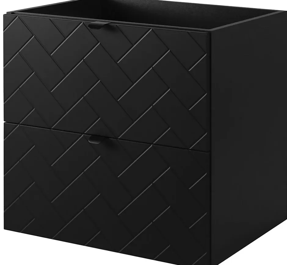 Furnidea Meuble sous vasque MADIS NOIR 60 cm B* Meuble Sous-Vasque