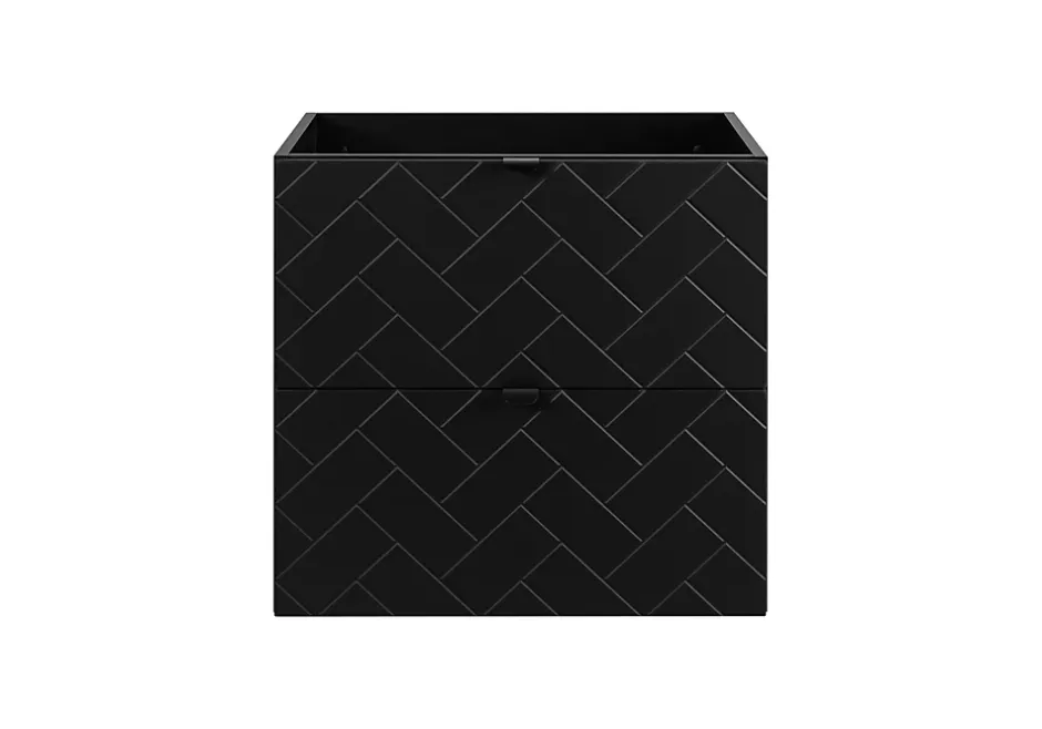 Furnidea Meuble sous vasque MADIS NOIR 60 cm B* Meuble Sous-Vasque