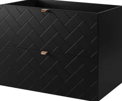 Furnidea Meuble sous vasque MADIS NOIR 60 cm G
