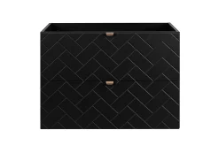 Furnidea Meuble sous vasque MADIS NOIR 60 cm G