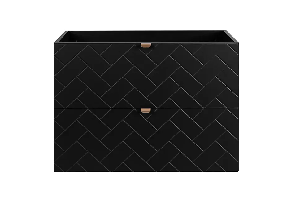 Furnidea Meuble sous vasque MADIS NOIR 60 cm G