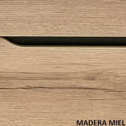 Cosyneo Meuble sous vasque seul, 3 tiroirs, 70cm, simple vasque - madera miel (chêne clair) - MATA