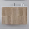 Cosyneo Meuble sous vasque seul, 2 tiroirs, 70cm, simple vasque - cambrian (chêne clair) - RIBERA* Meuble Sous Lavabo