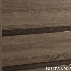 Cosyneo Meuble sous vasque seul, 3 tiroirs, 100cm, simple vasque - britannia (chêne foncé) - TIRIS