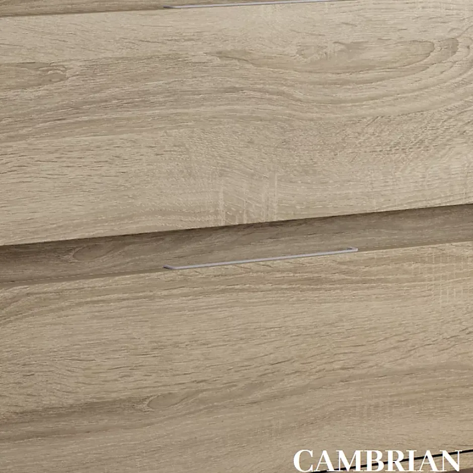 Cosyneo Meuble sous vasque seul, 2 tiroirs, 80cm, simple vasque - cambrian (chêne clair) - IRIS