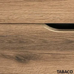 Cosyneo Meuble sous vasque seul, 3 tiroirs, 70cm, simple vasque - tabaco (chêne foncé) - MATA