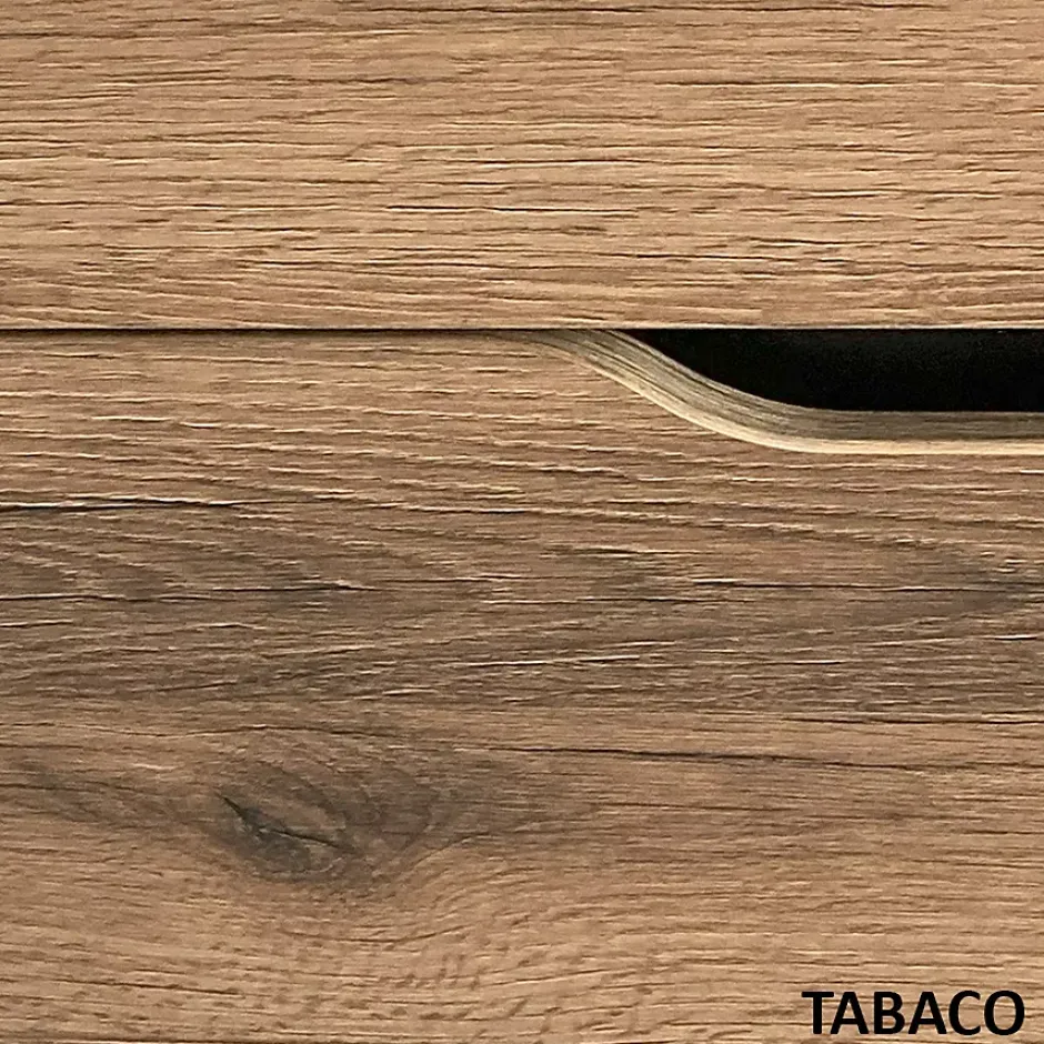 Cosyneo Meuble sous vasque seul, 3 tiroirs, 60cm, simple vasque - tabaco (chêne foncé) - MATA
