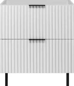 Furnidea Meuble sous vasque sur pieds FLOW blanc 60 cm* Meuble Sous Lavabo