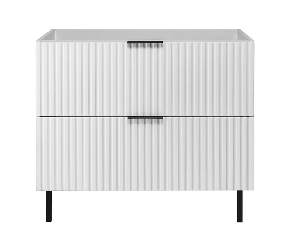Furnidea Meuble sous vasque sur pieds FLOW blanc 80 cm